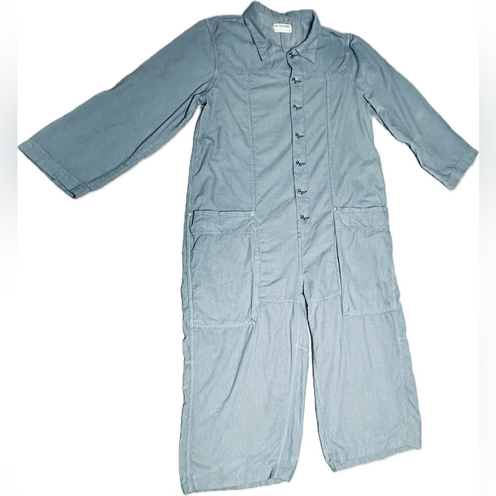 We the Free Margarita Light Blue Corduroy Jumpsuit sz M